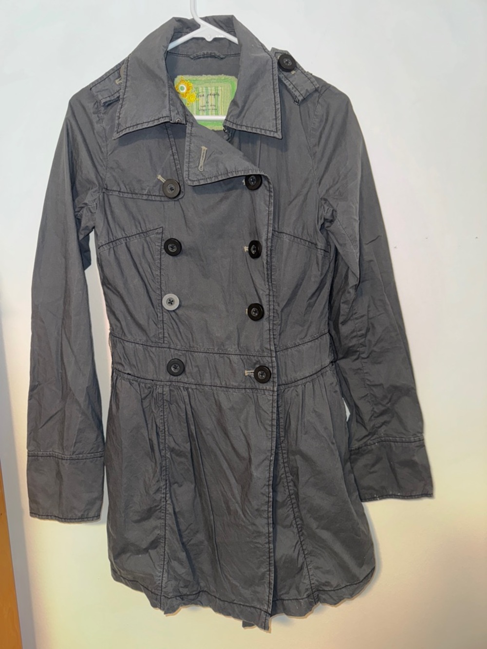 Free People Gray Button-Front Jacket. 2000s